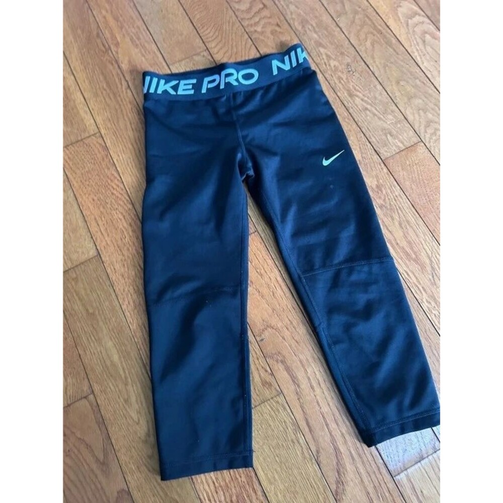 Nike Pro Youth Dri-FIT 3/4 Leggings Compression Base Layer Black Medium